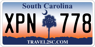 SC license plate XPN778