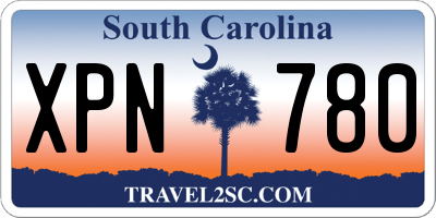 SC license plate XPN780