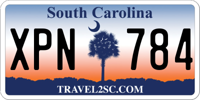 SC license plate XPN784