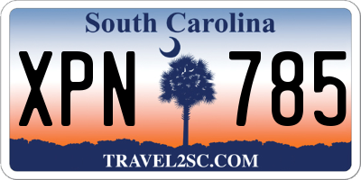 SC license plate XPN785