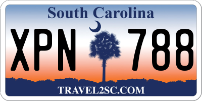 SC license plate XPN788