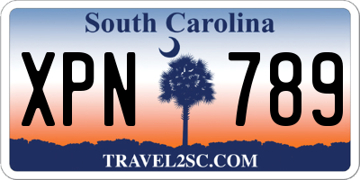 SC license plate XPN789