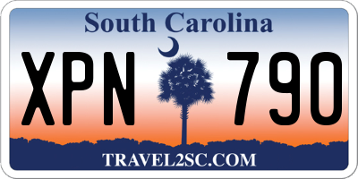 SC license plate XPN790