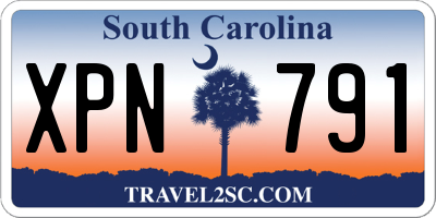 SC license plate XPN791