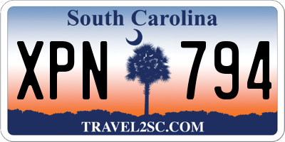 SC license plate XPN794