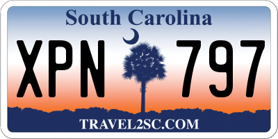 SC license plate XPN797