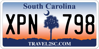 SC license plate XPN798