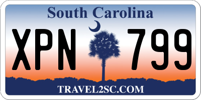 SC license plate XPN799