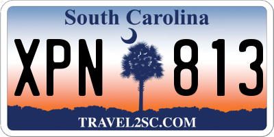 SC license plate XPN813