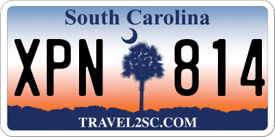 SC license plate XPN814