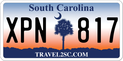 SC license plate XPN817