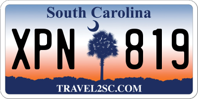 SC license plate XPN819