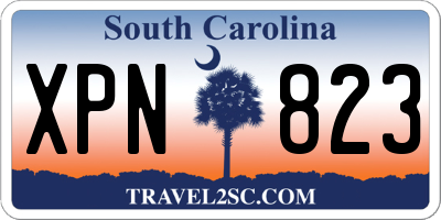 SC license plate XPN823