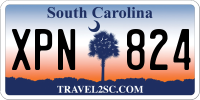 SC license plate XPN824
