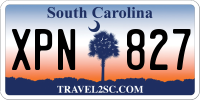 SC license plate XPN827