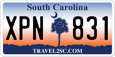 SC license plate XPN831