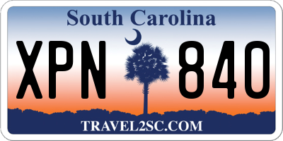 SC license plate XPN840