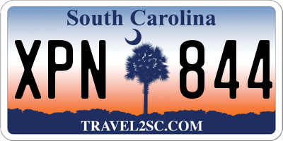 SC license plate XPN844