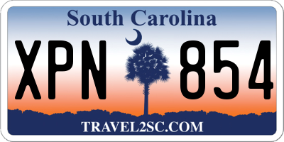 SC license plate XPN854