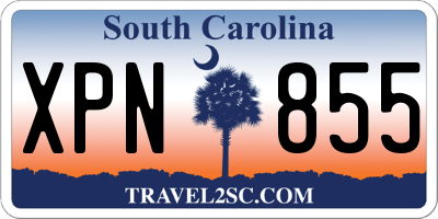 SC license plate XPN855
