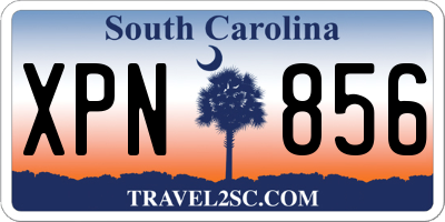 SC license plate XPN856