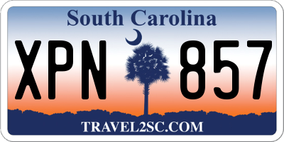SC license plate XPN857