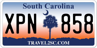 SC license plate XPN858