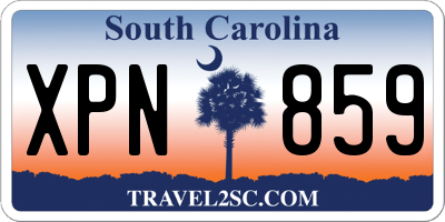 SC license plate XPN859