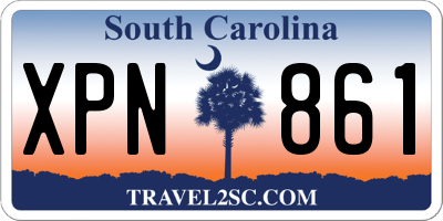SC license plate XPN861