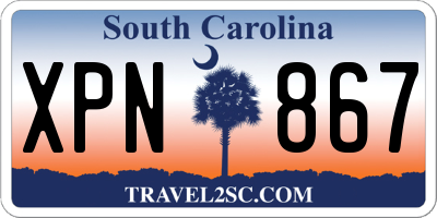 SC license plate XPN867