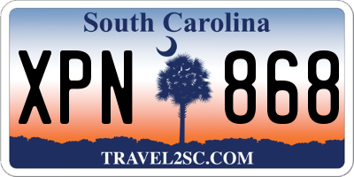 SC license plate XPN868