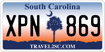 SC license plate XPN869