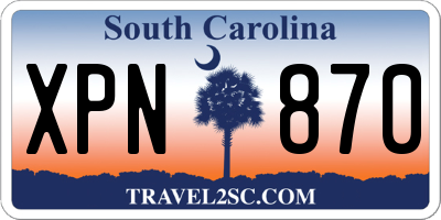SC license plate XPN870