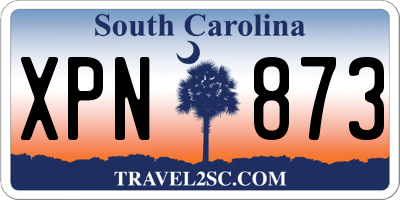 SC license plate XPN873
