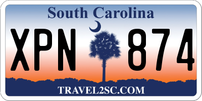 SC license plate XPN874