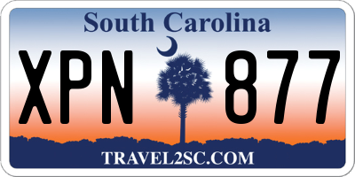 SC license plate XPN877