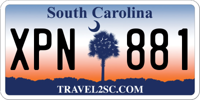 SC license plate XPN881