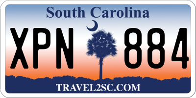 SC license plate XPN884