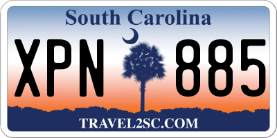 SC license plate XPN885