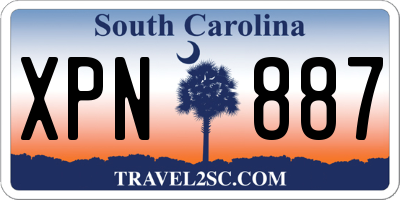 SC license plate XPN887