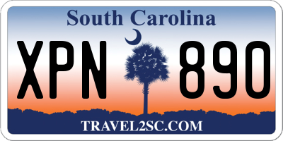 SC license plate XPN890