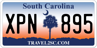 SC license plate XPN895