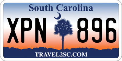 SC license plate XPN896