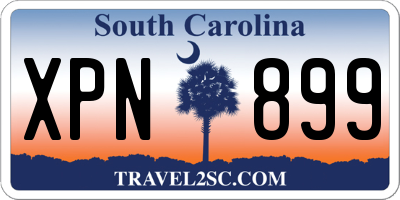 SC license plate XPN899