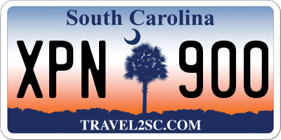 SC license plate XPN900