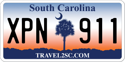 SC license plate XPN911