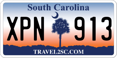SC license plate XPN913