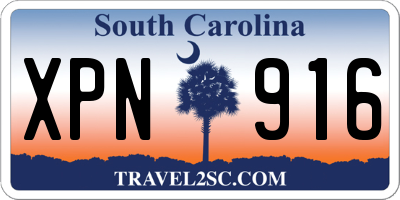 SC license plate XPN916