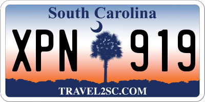 SC license plate XPN919