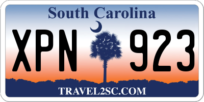 SC license plate XPN923
